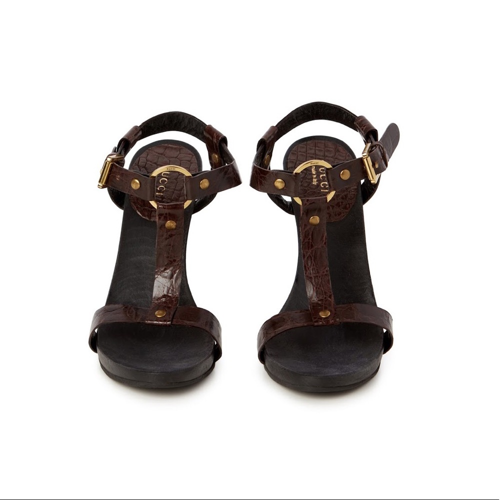 GUCCI GOLD STILETTOS
